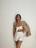 Kelly white top and short set