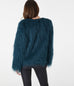 Tess emerald faux fur jacket