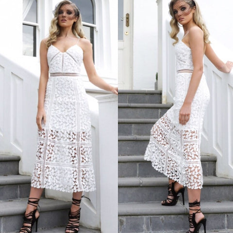 True love white lace dress