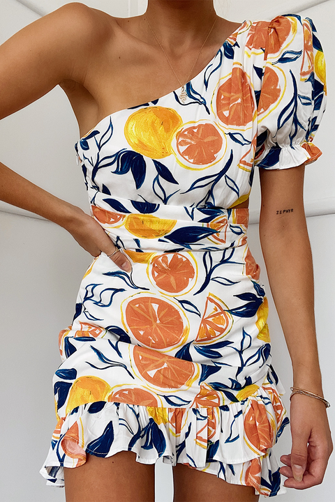 Emily mini citrus print dress