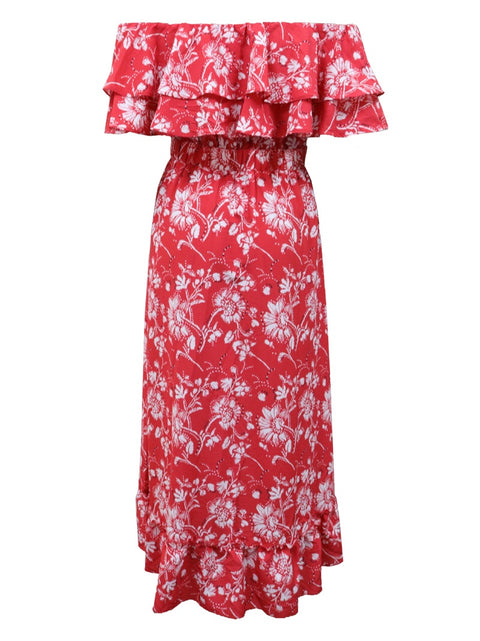 Valou red maxi dress