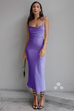 Charis violet slip dress