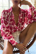 Stevie floral pink blouse