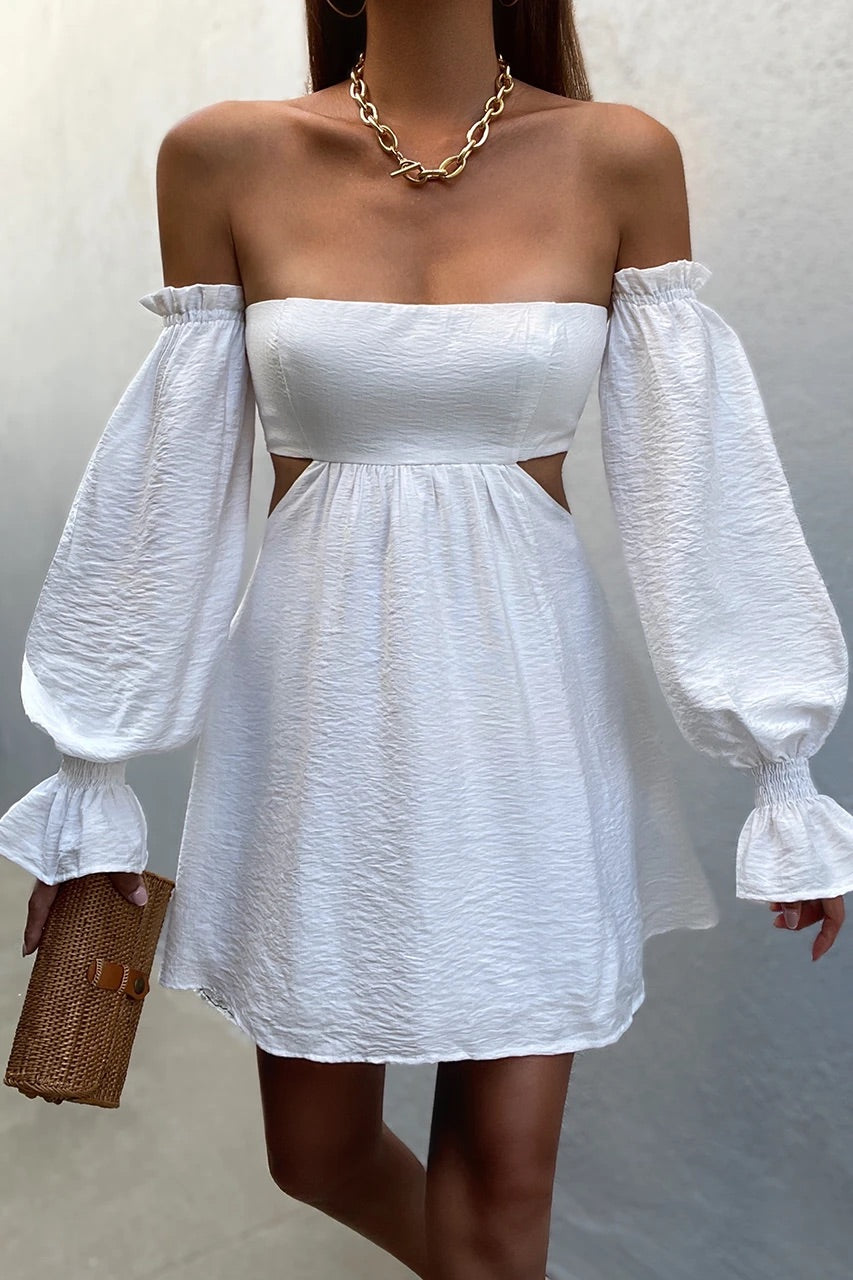 Jolie white mini dress