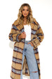 Asaley camel check coat