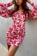 Stevie floral hot pink dress