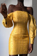 Natalia marigold mini dress