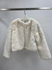 Millie faux fur jacket available in Sage, Milk, Latte, and Black